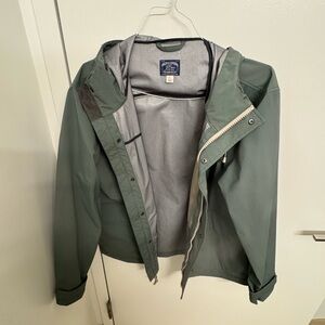 J. Crew Men's Olive Raincoat